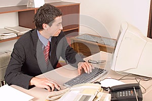 Businessman at office photo