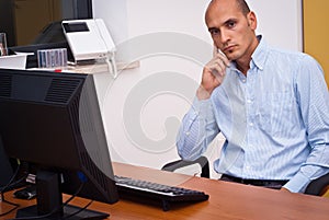 Businessman in office