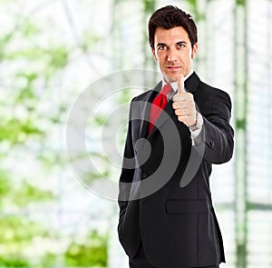 Businessman ok sign