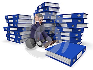 Businessman Overload Work Represents Overloading Burden And Answer