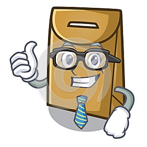 Businessman paper bag isolated with the character