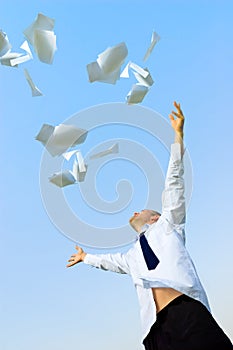 Businessman with papers