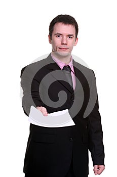 Businessman with papers