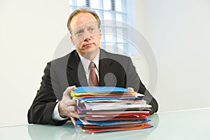 Businessman with paperwork