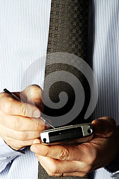 Businessman with pda