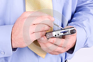 Businessman with PDA