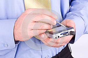 Businessman with PDA