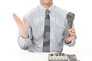 Businessman with a phone