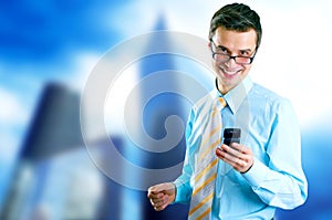 Businessman with phone