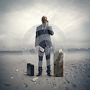 Businessman at phone