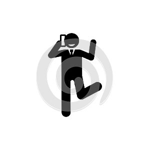 Businessman, phone, call, speak icon. Element of businessman pictogram icon. Premium quality graphic design icon. Signs and
