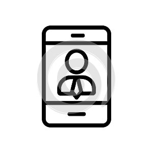 businessman phone icon vector. Isolated contour symbol illustration