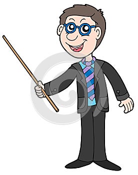 Businessman with pointer