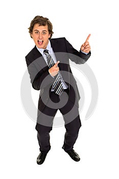 Businessman Pointing