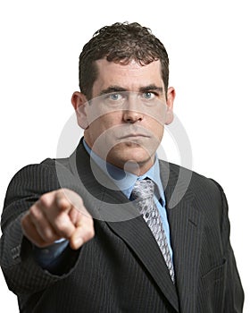 Businessman Pointing