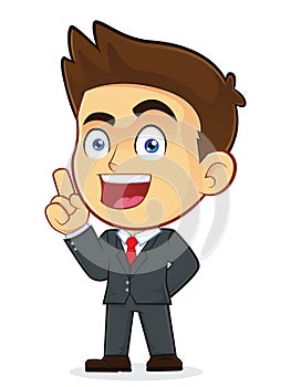 Businessman Pointing Upwards