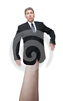 Businessman or Politican Hand Puppet Isolated