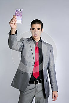 Businessman portrait with 500 euro note