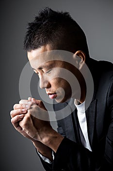 Businessman pray