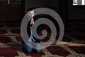 Businessman Prayer at Mosque