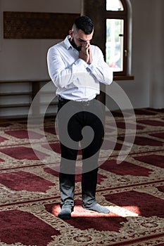 Businessman Prayer at Mosque