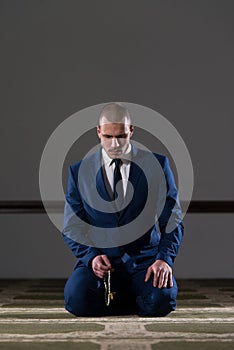 Businessman Prayer At Mosque