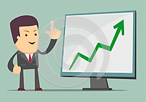 Businessman Presenting Business Growth Chart