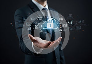 Cloud security solutions for business data protection and secure data management in the digital age era