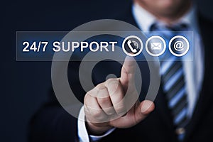 Businessman pressing button virtual screens