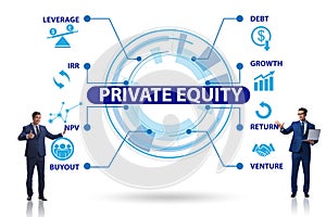 Businessman in private equity concept