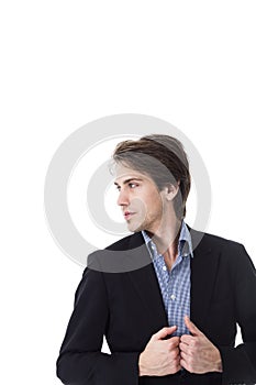 Businessman in profile