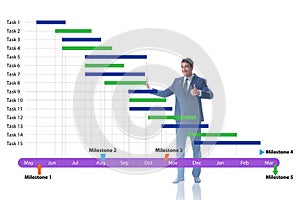 Businessman in project management concept