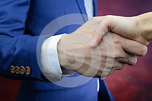 Businessman reaching hand, shake hands, deal agreement