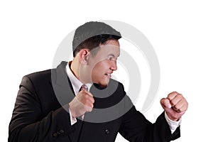 Businessman Ready To Fight