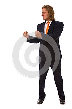 Businessman ready to fight