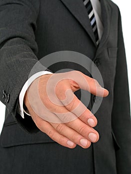 Businessman Ready to Shake Hands