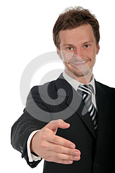 Businessman Ready to Shake Hands