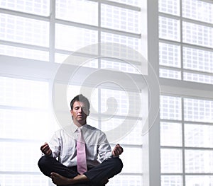 Businessman relaxing