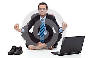 Businessman relaxing