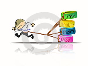 Businessman running