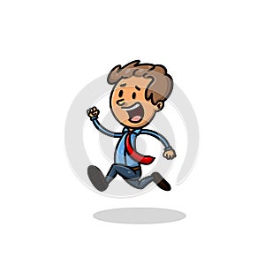 businessman running away