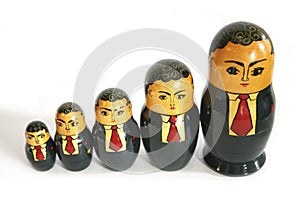 Businessman Russian dolls