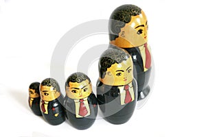 Businessman Russian dolls