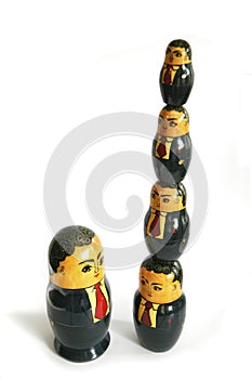 Businessman Russian dolls