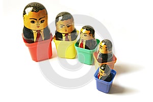 Businessman Russian dolls