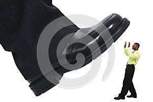 Businessman's Foot Stepping img