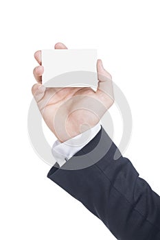 Businessman's Hand with blank credit Card