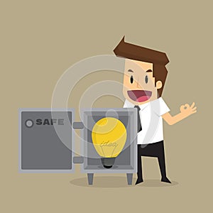 Businessman safe idea