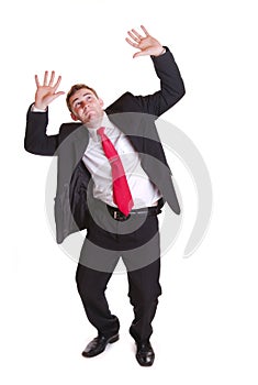 Businessman scared