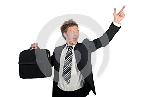 Businessman Screaming